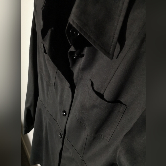 Flattering Faux Suede Trench Coat Dress SMALL - Picture 5 of 8